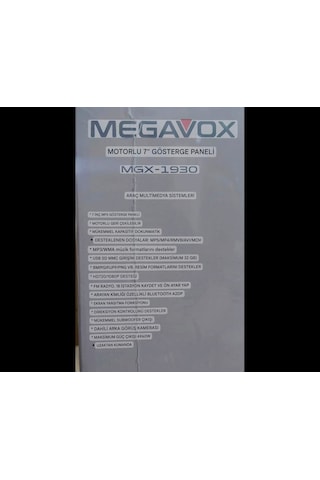 Megavox Mgx-1930 Motorızed 7"ındash Teyp
