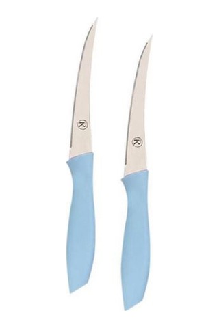 2'li Rooc Mavi Renkli Saplı Çelik Bıçak Mavi