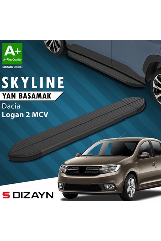 S-dizayn Dacia Logan 2 Mcv Skyline Siyah Yan Basamak 183 Cm 2013-2020 A+ Kalite