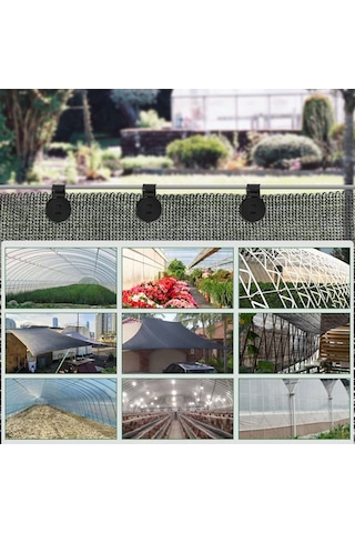 Geeroyoo Plastik Güneşlik Klipsi 50 Adet - Dayanıklı Rüzgar Ve Hava Koşullarına Dayanır, Çiçek Bahçesi Ve Tarım Ağı İçin Kolay Kurulum