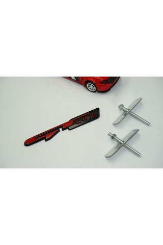Dk Kia Gt Line Ön Panjur Vidalı 3d Kırmızı Siyah Metal Logo