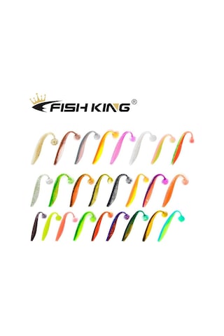 Balık Kral Yeni Shad Balıkçılık Cazibesi Yumuşak Cazibesi 90mm 120mm 160mm Wobblers Koku Çekici Sazan Silikon Yem Pike Bas Yapay Yem 90mm-10pcs-272
