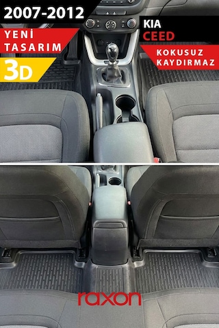 Kia Ceed 2007-2012 3d Havuzlu Paspas Tam Uyumlu Su Geçirmez, Kaymaz