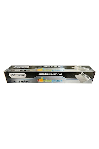 Niceplast Alüminyum Folyo - 45 Cm. X 100 Metre - 12 Mikron - 3 Paket