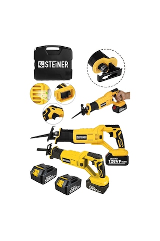 Steiner 128 Vf 10 Ah Kömürsüz Motor Akülü Tilki Kuyruğu Sarı