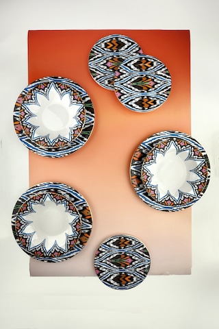 Ethnica 6 Kişilik 18 Parça Yemek Takımı Siyah - Altın