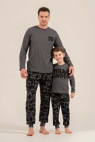 Rolypoly Baba Oğul Live The Forest Gri Uzun Kol Pijama Takım Rp3868-a-v1 Rp3868-a-v1