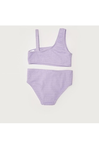 Deep Beach Dokulu Kumaş Kız Çocuk Bikini Takım 001