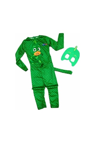 Masho Kids Kertenkele Çocuk Kostümü - Pijamaskeliler Kostümü - Gekko Kostümü