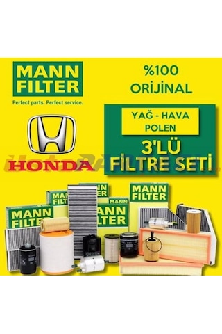 Honda City 1.4 Mann-Filter Filtre Bakım Seti 2009-2011 L13Z
