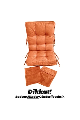 Reyo Home Sallanan Sandalye Minderi Kapitone Çift Cepli Kiremit