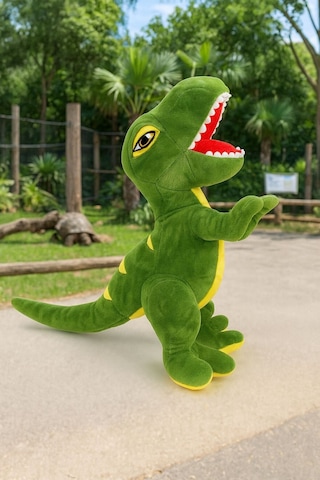 Dinazor Peluş Oyuncak Büyük Boy 40 Cm Yeşil