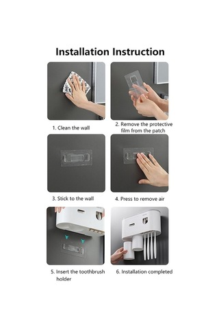 Dancemonkey Mengni Banyo Duvara Monte Diş Fırçası Tutucu - Pembe Renk, Pratik Pembe