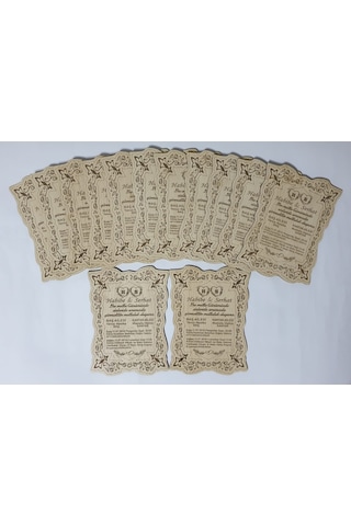 Hdrlazerdizayn Ahşap Düğün Davetiyesi