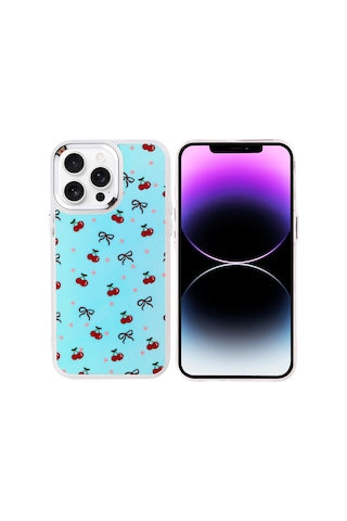 Zore Apple iPhone Uyumlu 14 Pro Max Kılıf Airbag Tasarımlı Omsy Hadra Kapak - Kalp
