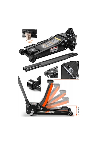 Stilmax Alc3t 3ton Çift Piston Hidrolik Alçak Şase Kriko 47cm