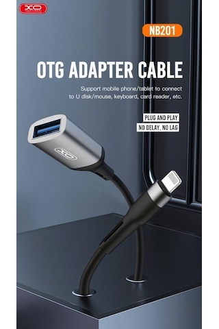 Apple Uyumlu iPhone Ve iPad Lightning'den Usb'ye Dosya Aktarım Ve Otg Bağlantı Kablosu
