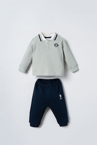 U.S. Polo Assn. Erkek Bebek Su Yeşili Uzun Kol Pijama Takım Usb3197-c-v2 Usb3197-c-v2 Yeşil