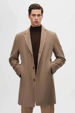 D's Damat Ds Damat Regular Fit Bej Mono Yaka Kaşe Kaban 5HF08ORT10000 Bej
