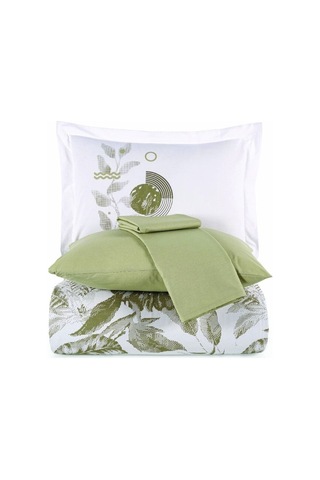 Hobby Çift Kişilik Poplin Nevresim Tiffany Yeşil Çok Renkli