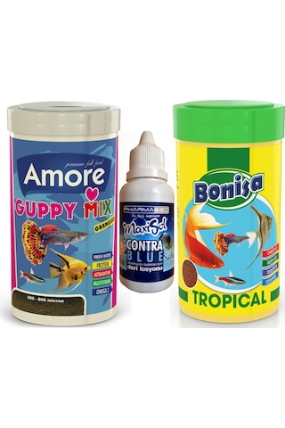 Guppy Mix Granules 250ml, Tropical 250ml Kutu Balık Yemi, Contra