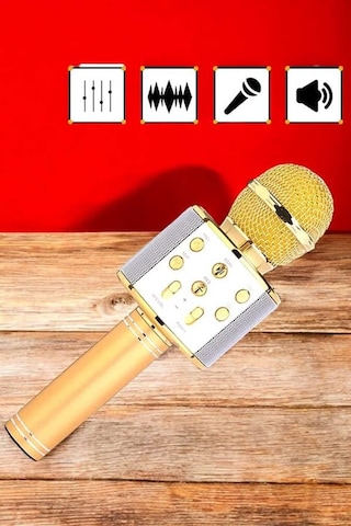 Şarjlı - 841 - Ve Uzun Pil Ömürlü Karaoke Mikrofon Usb Bellek Destekli, - Muratech - Profesyonel Ses