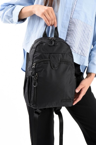 Baginn Unisex Sırt Çantası Paraşüt Kumaş Hafif Çok Cepli Yağmur İtici Kumaş 32 22 Cm 571 Collection Siyah