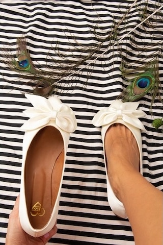 Fox Shoes Ten Kadın Babet H726810504 Beyaz