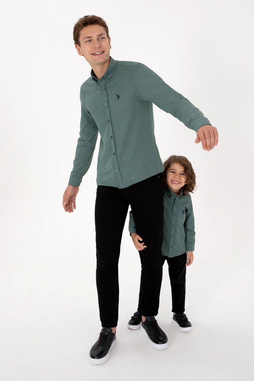 U.s. Polo Assn. Erkek Koyu Yeşil Gömlek Basic 50316723-vr079 Koyu Yesıl