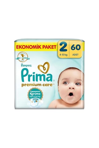 Bebek Bezi Premium Care 2 Numara 60 Adet Ekonomik Paket
