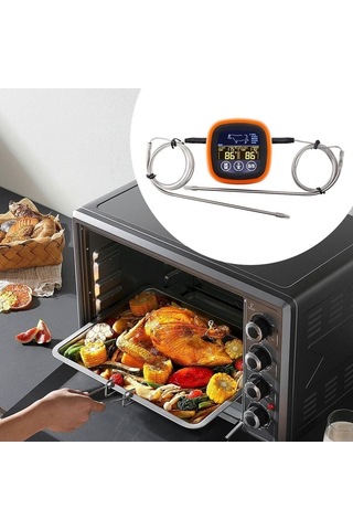 Pazly Termometresi Kanallı Homyl Dijital Çift Barbekü Aksesuarı Co