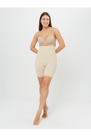 Mistirik Toparlayıcı Lazer Kesim Kısa Şort Korse Ten Renk Ten Rengi