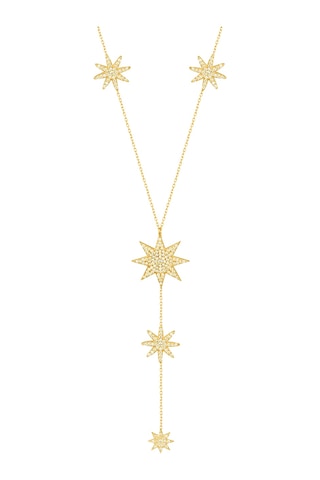 Kuzey Yıldızlı Y Gümüş Kolye Rose Gold
