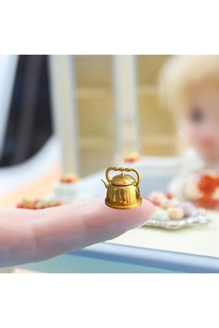 Su Isıtıcısı Modeli Minyatür Tencere Oyuncağı Gül Altın Diğer