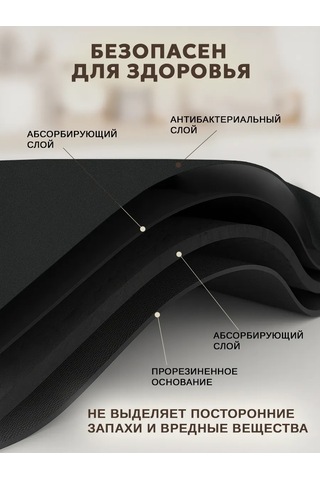 Inhomeka Diatomlu Emici Bulaşık Kurutma Paspası 30x40 226835633 Siyah