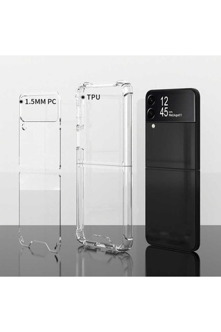 Galaxy Z Flip 3 Uyumlu Zore Nitro Anti Shock Silikon-renksiz Renksiz