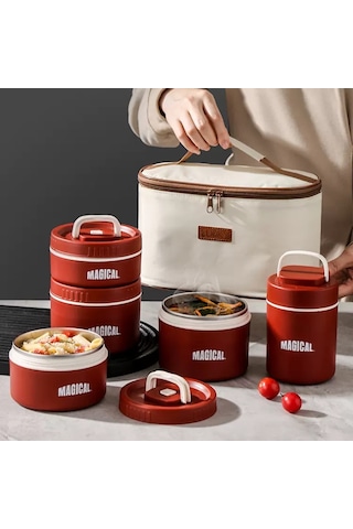 Gıda Tutmak Için Taşınabilir Paslanmaz Çelik Termal Yemek Kabı Yalıtım Termos Kutusu Sı Ofis Çocuklar Bento Suluk, Matara 42203078