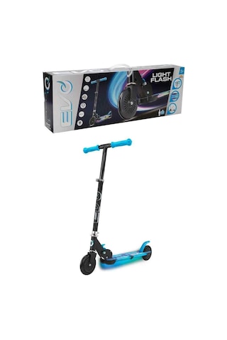Evo Katlanabilir Işıklı Taban 2 Tekerlekli Mavi Çocuk Scooter - 50 Kg Taşımalı Flash Işıklı