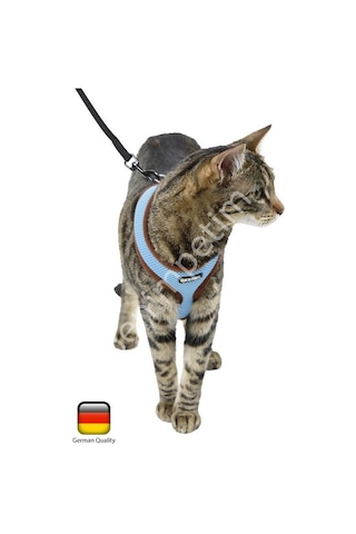 Kedi Göğüs Tasması Mavi [120 CM] Kayışlı