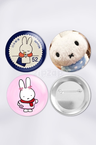 Y2k Japon Miffy Cute Rozet Çanta Süsü Rozet İğneli Buton Rozet Seti 3 Adet Üçlü