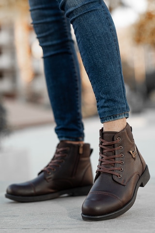 D501 Garantili Ürün Kışlık Soğuk Geçirmez Erkek Bot Kahverengi