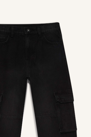 Defacto Erkek Çocuk Kargo Fit Düz Paça Jean Pantolon F0489a825aunm40 Siyah