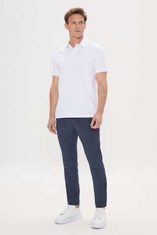 Ac&Co / Altınyıldız Classics Erkek Slim Fit Dar Kesim Polo Yaka Pamuklu Tişört - Beyaz