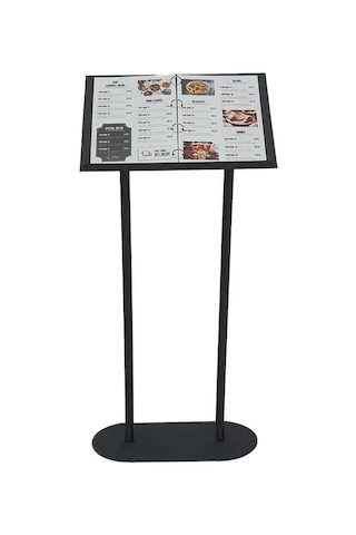 Restoran Önü Metal Menü Panosu Folder Dosya Tipi 2xa4