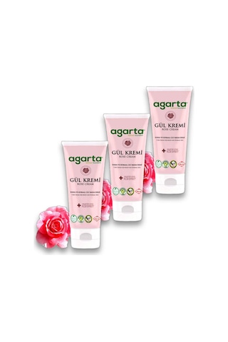Agarta Doğal Cilt Nemlendirici Gül Kremi 3 x 75 ML