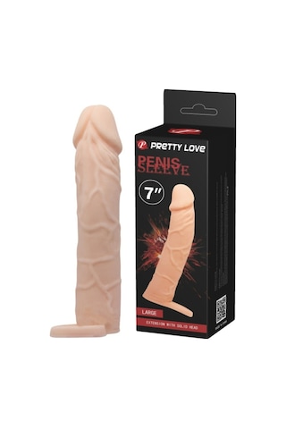 Lilitu Shop Pretty Love Sleeve 6 Cm Dolgulu Realistik Uzatmalı Penis Kılıfı