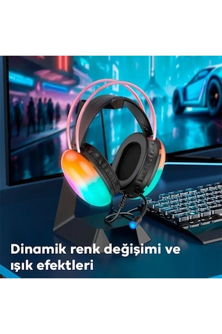 Hoco W109 Plus Rich USB 7.1 Gaming Kulak Üstü Kulaklık