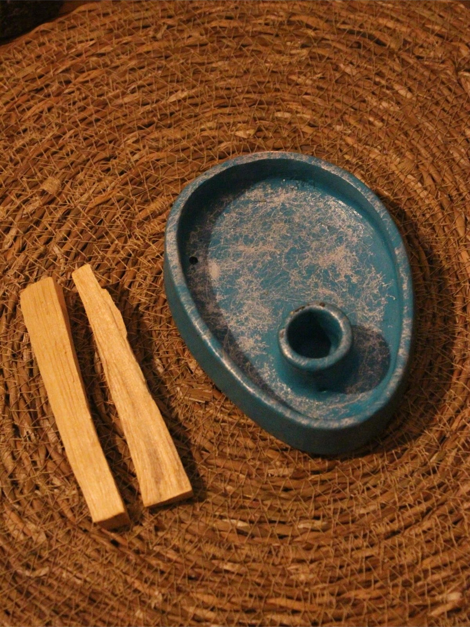 Yumurta Palo Santo Tütsülük & Palo Santo Tütsü 2 Adet Mavi