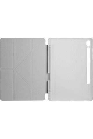 Galaxy Tab S9 Kılıf Uyumlu Zore Tri Folding Kalem Bölmeli Standlı Kılıf-gri Tablet Kılıfı