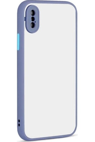 Apple Uyumlu iPhone X Kılıf Zore Hux Kapak Mor
